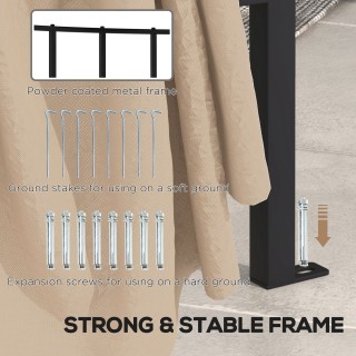 Outsunny Round Garden Gazebo Ø3m με κουρτίνες και αεραγωγούς σε μέτ... Outsunny Round Garden Gazebo Ø3m με κουρτίνες και αεραγωγούς σε μέτ...