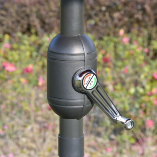 Outsunny Ανακλινόμενη Ομπρέλα Κήπου με μανιβέλα 255cm Κρεμ Λευκή 84... Outsunny Ανακλινόμενη Ομπρέλα Κήπου με μανιβέλα 255cm Κρεμ Λευκή 84...