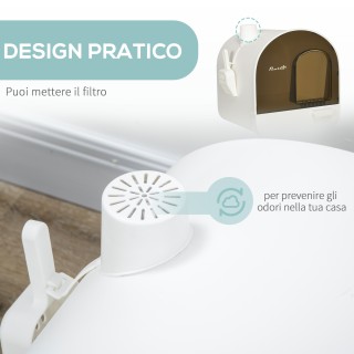 PawHut Κλειστή άμμο γάτας με φίλτρα, σέσουλα και αφαιρούμενο δίσκο,... PawHut Κλειστή άμμο γάτας με φίλτρα, σέσουλα και αφαιρούμενο δίσκο,...