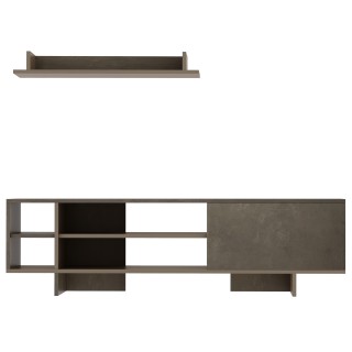 Σετ Ντουλάπα TV HOMCOM με Ντουλάπι και Ξύλινο Κρεμαστό Ράφι, 160x35... Σετ Ντουλάπα TV HOMCOM με Ντουλάπι και Ξύλινο Κρεμαστό Ράφι, 160x35...