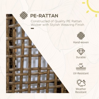 Outsunny ηλιακό φωτιστικό κήπου με πάνελ φόρτισης, σε ατσάλι και μπ...