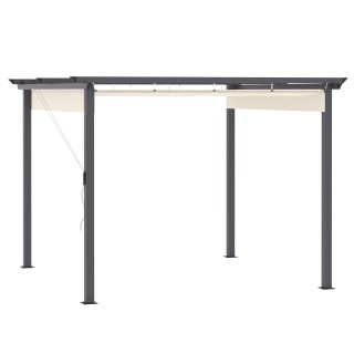 Outsunny Gazebo Garden Pergola 2,95x2,95m με Πτυσσόμενη Τέντα, σε Α... Outsunny Gazebo Garden Pergola 2,95x2,95m με Πτυσσόμενη Τέντα, σε Α...