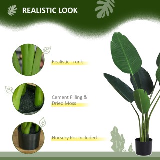 Φυτό Outsunny Τεχνητό Bird of Paradise Ύψος 120 cm με γλάστρα για ε... Φυτό Outsunny Τεχνητό Bird of Paradise Ύψος 120 cm με γλάστρα για ε...
