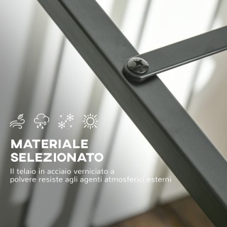 Outsunny Ξύλινο ράφι εξωτερικού και εσωτερικού χώρου από ατσάλι με ...