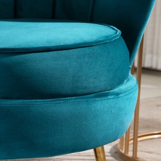 Πολυθρόνα HOMCOM Vintage Design σε πετρελαϊκό πράσινο βελούδο 833-961 Πολυθρόνα HOMCOM Vintage Design σε πετρελαϊκό πράσινο βελούδο 833-961