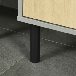 kleankin νιπτήρας μπάνιου με διπλή πόρτα και ράφι μοριοσανίδας, 60x... kleankin νιπτήρας μπάνιου με διπλή πόρτα και ράφι μοριοσανίδας, 60x...