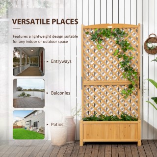 Outsunny φυτευτή εξωτερικού χώρου σε ξύλο ελάτης με υπερυψωμένο κάθ... Outsunny φυτευτή εξωτερικού χώρου σε ξύλο ελάτης με υπερυψωμένο κάθ...