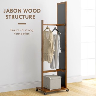 Καθρέφτης κρεβατοκάμαρας και διαδρόμου HOMCOM με κάτω ράφι και ράγα... Καθρέφτης κρεβατοκάμαρας και διαδρόμου HOMCOM με κάτω ράφι και ράγα...