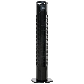 HOMCOM Column Fan 3 Speeds με ταλάντωση 70°, στρογγυλή βάση και λαβ...