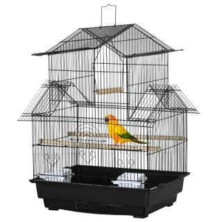 PawHut Bird Cage με λαβή μεταφοράς και αφαιρούμενο δίσκο, σε μέταλλ...
