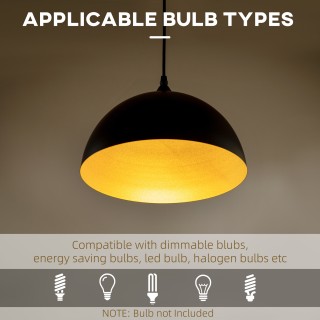 HOMCOM Μοντέρνο κρεμαστό φωτιστικό με ρυθμιζόμενο ύψος, σετ 2 μεταλ... HOMCOM Μοντέρνο κρεμαστό φωτιστικό με ρυθμιζόμενο ύψος, σετ 2 μεταλ...