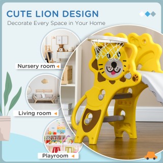 AIYAPLAY Slide για παιδιά 18-36 μηνών με πλαϊνό στεφάνι μπάσκετ PE,...