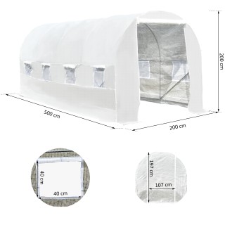 Θερμοκήπια Outsunny Garden Greenhouse Agricultural Tunnel (5 x 2 x ... Θερμοκήπια Outsunny Garden Greenhouse Agricultural Tunnel (5 x 2 x ...