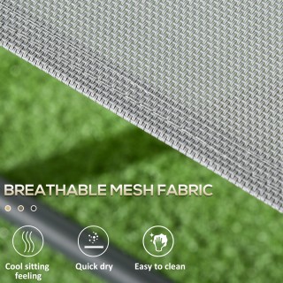 Outsunny σετ κήπου 3 τεμαχίων με 2 καρέκλες 53,5x64x93 cm και τραπε...