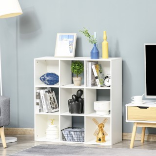 Homcom Βιβλιοθήκη 9 Διαμερισμάτων Λευκός Κύβος 91,5x29,5x91,5cm 833...