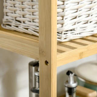 HOMCOM 3-επίπεδο ντουλάπι πολλαπλών χρήσεων Μπαμπού εξοικονόμησης χ... HOMCOM 3-επίπεδο ντουλάπι πολλαπλών χρήσεων Μπαμπού εξοικονόμησης χ...