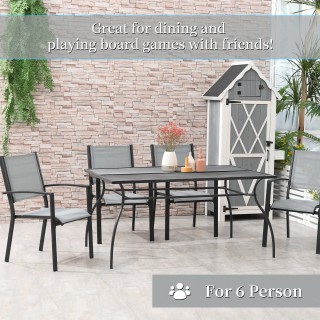 Outsunny Ορθογώνιο Τραπέζι Κήπου με Διχτυωτό Κορυφή, 150x90x73cm, Μ... Outsunny Ορθογώνιο Τραπέζι Κήπου με Διχτυωτό Κορυφή, 150x90x73cm, Μ...