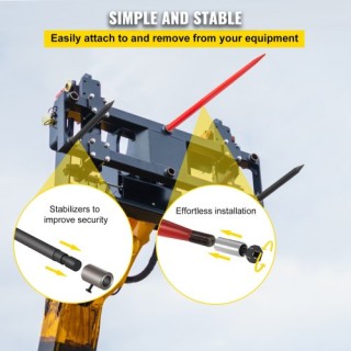 Δόρυ Σανό VEVOR 49 3000 lbs, Κόκκινο με 2 Σταθεροποιητές  CM45X1250...