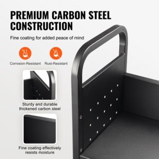 Καρότσι Βιβλίων VEVOR 150kg  790 x 385 x 1250 mm, Μαύρο  LXTSGTCHS3...