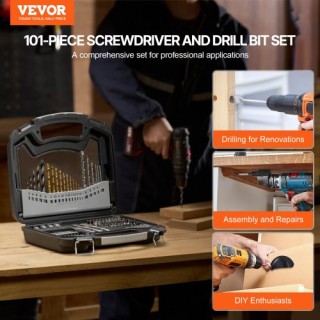 VEVOR  Σετ Τρυπανιών & Κατσαβιδιών 101τμχ με Θήκη Πολυχρηστικό  CJZ...