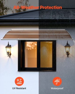 VEVOR Στέγαστρο Εισόδου 39x59, Πολυκαρβονικό Κουβούκλιο με Μεταλλικ... VEVOR Στέγαστρο Εισόδου 39x59, Πολυκαρβονικό Κουβούκλιο με Μεταλλικ...