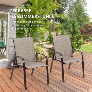 Costway  Σετ Κήπου με Άνετες Καρέκλες και Ανθεκτικό Μεταλλικό Σκελε...