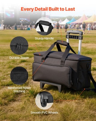 VEVOR Τροχήλατη Τσάντα Καλωδίων DJ, 1680D, Διαχωριστικά & Τροχοί γι... VEVOR Τροχήλατη Τσάντα Καλωδίων DJ, 1680D, Διαχωριστικά & Τροχοί γι...