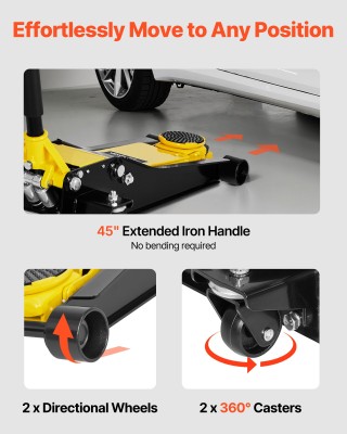 VEVOR Ανυψωτικό Χαμηλού Προφίλ 2 Τόνων με Διπλή Αντλία Γρήγορης Ανύ...