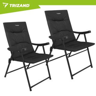 Trizand Πτυσσόμενες Καρέκλες Camping με Μπράτσα, 2τμχ, 59x70x91 cm ...