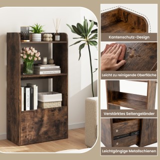 Costway Ράφι Βιβλίων με Μεγάλη Χωρητικότητα Αποθήκευσης και Συρτάρι...