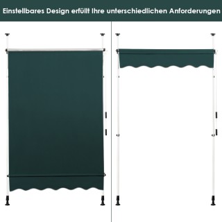 Costway Πράσινη, UV-Ανθεκτική Βαλκονότειρα 150cm χωρίς Τρυπάνι, Ρυθ... Costway Πράσινη, UV-Ανθεκτική Βαλκονότειρα 150cm χωρίς Τρυπάνι, Ρυθ...