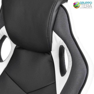 BAKAJI Καρέκλα Gaming Γραφείου Διευθυντική Περιστρεφόμενη Αγωνιστικ...