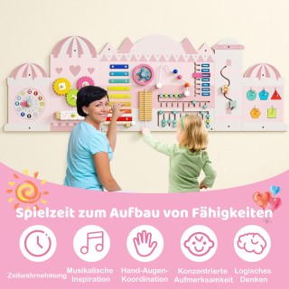 Costway Παιδικός Πίνακας Δραστηριοτήτων 11-σε-1 Montessori Ξύλινο Π...