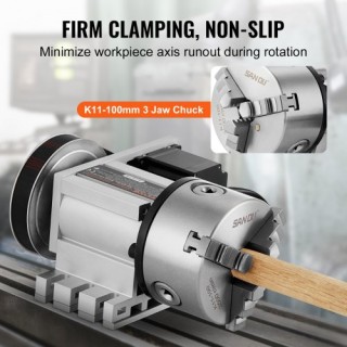 Κεφαλή Διαίρεσης VEVOR με Τσοκ 3 Σιαγόνων για CNC Φρέζα SKFDT3ZKP6... Κεφαλή Διαίρεσης VEVOR με Τσοκ 3 Σιαγόνων για CNC Φρέζα SKFDT3ZKP6...