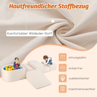 Costway Σετ Αναρρίχησης 5 Τεμαχίων για Παιδιά με Μαλακά Υλικά και Π...