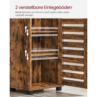 VASAGLE Ψηλή Ρουστίκ Ντουλάπα Μπάνιου με Ρυθμιζόμενα Ράφια 40x30x16... VASAGLE Ψηλή Ρουστίκ Ντουλάπα Μπάνιου με Ρυθμιζόμενα Ράφια 40x30x16...