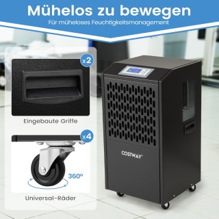 Costway Εμπορικός Αφυγραντήρας 118L/Η με Αποστραγγιστικό Σωλήνα, Χρ... Costway Εμπορικός Αφυγραντήρας 118L/Η με Αποστραγγιστικό Σωλήνα, Χρ...