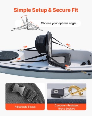 VEVOR Κάθισμα Καγιάκ 12mm, Καθολικό Κάθισμα με Υποστήριξη Πλάτης κα... VEVOR Κάθισμα Καγιάκ 12mm, Καθολικό Κάθισμα με Υποστήριξη Πλάτης κα...