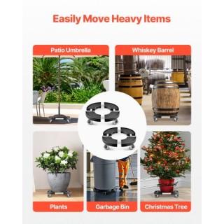 VEVOR Ρυθμιζόμενη Πλαστική Βάση Κάδου 15-22.8 ιντσών (2 τεμάχια) LJ...