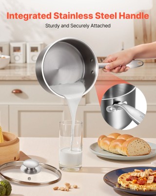 VEVOR Ανοξείδωτη Χύτρα Με Ατμομάγειρα 2.5 QT (18 x 9.5 cm) BXGJG25Q... VEVOR Ανοξείδωτη Χύτρα Με Ατμομάγειρα 2.5 QT (18 x 9.5 cm) BXGJG25Q...