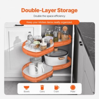 VEVOR  Διπλό Ράφι Γωνιακού Ντουλαπιού με Απαλό Κλείσιμο  MJSNHSPZKD...