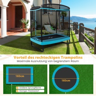 Costway  Παιδικό Τραμπολίνο με Κούνια 2-σε-1 για Ασφαλές Παιχνίδι σ...