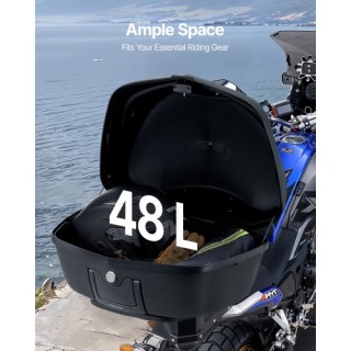 VEVOR 48L Μοτοσυκλετιστικό Κουτί Αποθήκευσης Ουράς με Αντανακλαστικ...