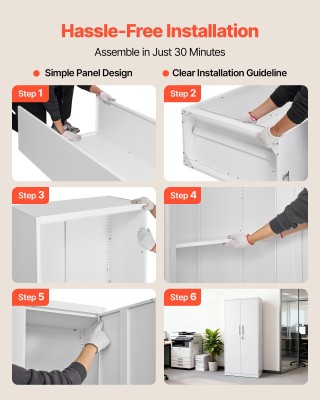 VEVOR Λευκός Μεταλλικός Κλειδωμένος Αποθηκευτικός Ντουλάπας 175 cm ... VEVOR Λευκός Μεταλλικός Κλειδωμένος Αποθηκευτικός Ντουλάπας 175 cm ...