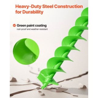 VEVOR Τρυπάνι Γεωτρύπανης 4.72 x 31.1 in για Γη και Φυτεύσεις LXZZT...