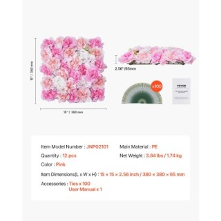 VEVOR 3D Τοιχογραφία Λουλουδιών 12 Τεμ 15x15 in Τεχνητό Χαλί Γάμου ... VEVOR 3D Τοιχογραφία Λουλουδιών 12 Τεμ 15x15 in Τεχνητό Χαλί Γάμου ...