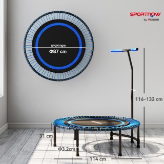 SPORTNOW Τραμπολίνο Γυμναστικής Ø145 cm με Ρυθμιζόμενο Χειρολαβή σε... SPORTNOW Τραμπολίνο Γυμναστικής Ø145 cm με Ρυθμιζόμενο Χειρολαβή σε...