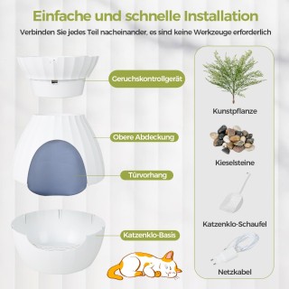 Costway  Καινοτόμος Γλάστρα-Λεκάνη Γάτας με Σύστημα Αφαίρεσης Οσμών...