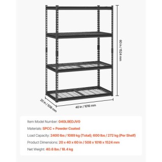 VEVOR Ράφια Αποθήκευσης 4 Επιπέδων Ρυθμιζόμενη Βαρέως Τύπου Μονάδα ... VEVOR Ράφια Αποθήκευσης 4 Επιπέδων Ρυθμιζόμενη Βαρέως Τύπου Μονάδα ...