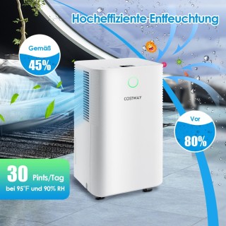 Costway Αφυγραντήρας Υψηλής Απόδοσης με Χωρητικότητα 15L/Ημέρα και ...